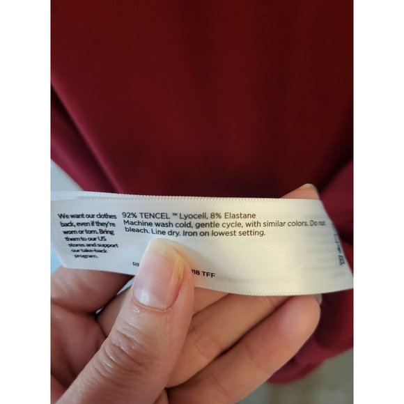 Eileen Fisher Deep Claret Midi Dress size Small, NWT - Picture 7 of 7